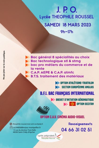 affiche de la journée porte ouverte 2023