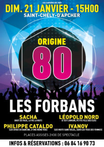 Affiche du concert des Forbans