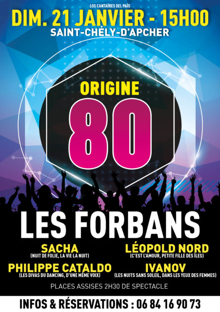 Affiche du concert des Forbans