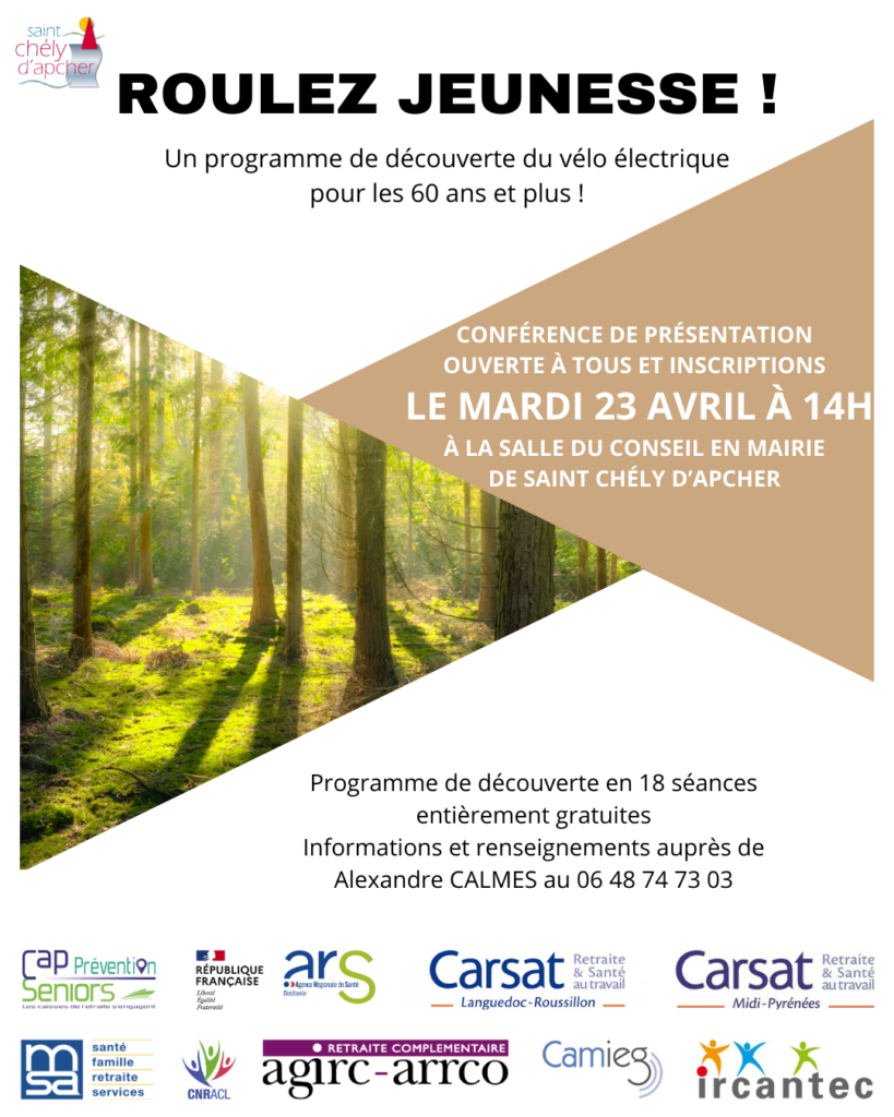 Roulez Jeunesse : Activité pour les plus de 60 ans ! - Saint Chély d'Apcher